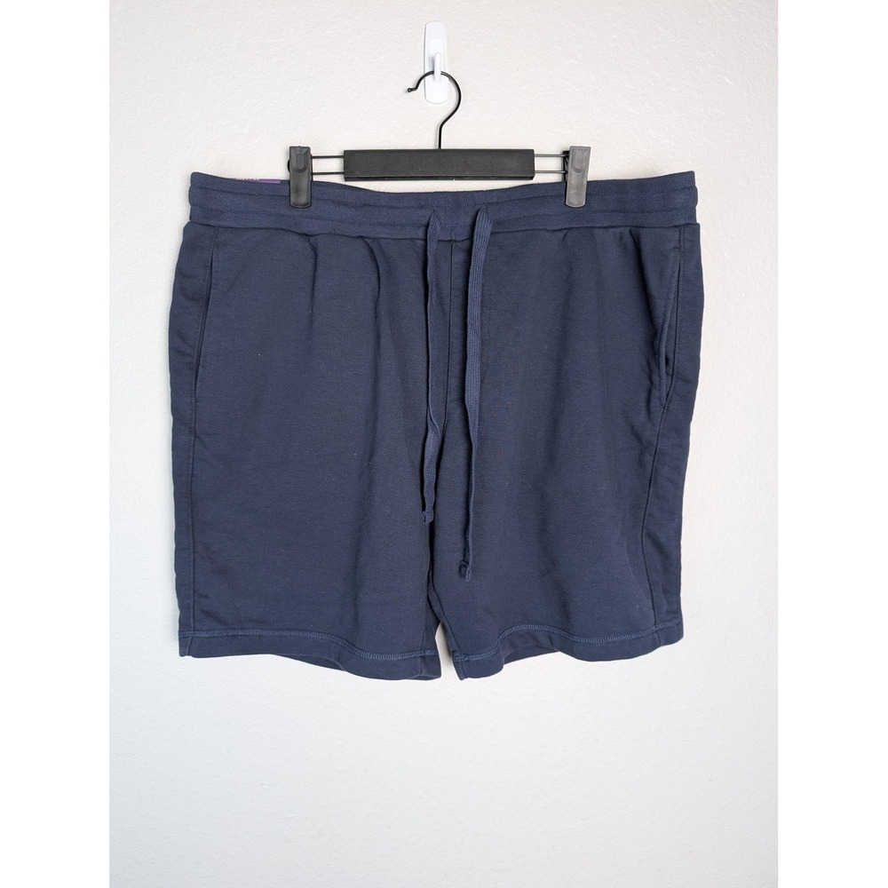 Member's Mark Sweat Shorts Mens 2XL Blue French Terry Drawstring Elastic‎ 32702